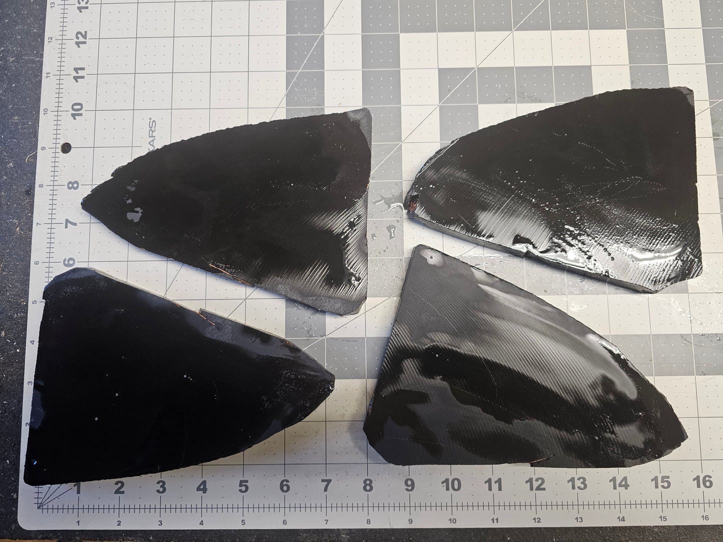 Obsidian Percussion Slabs, Flintknapping Slabs 5" Minimum order