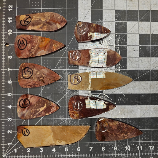 Page 2, Alibates Preforms,Flintknapping Slabs.