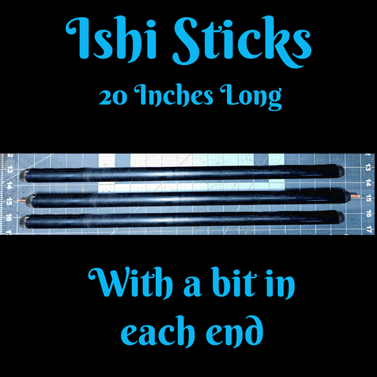 Ishi Sticks, Twenty Inch Long Double Bit Ishi Stick