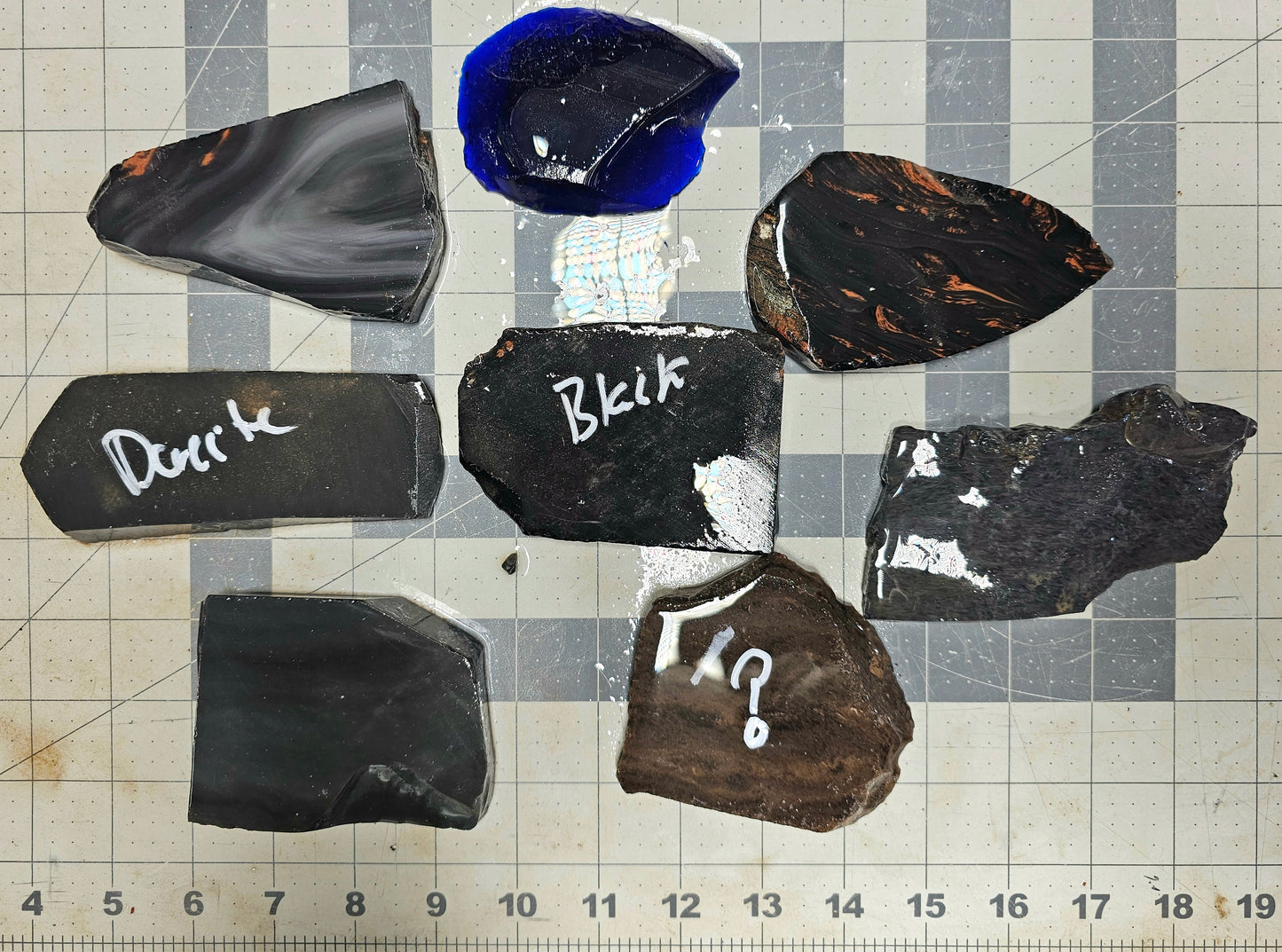 Box 6 Obsidian Percussion Slabs Mixed Obsidian Slabs