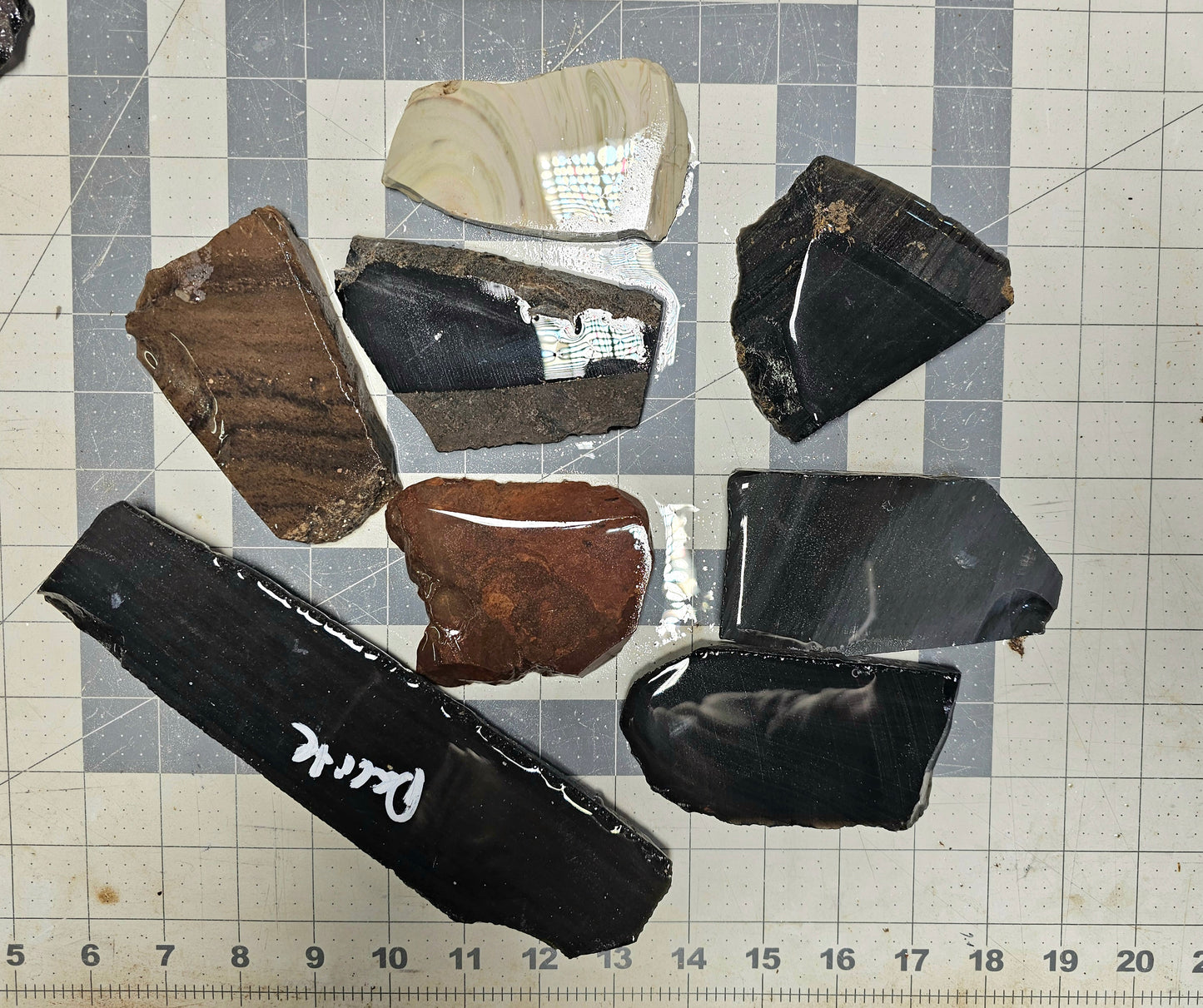 Box 9 Obsidian Percussion Slabs Mixed Obsidian Slabs