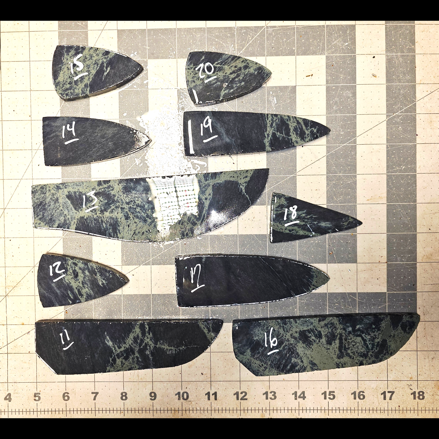Page 2 Spiderweb Preforms, Spiderweb Obsidian Flintknapping Slabs.