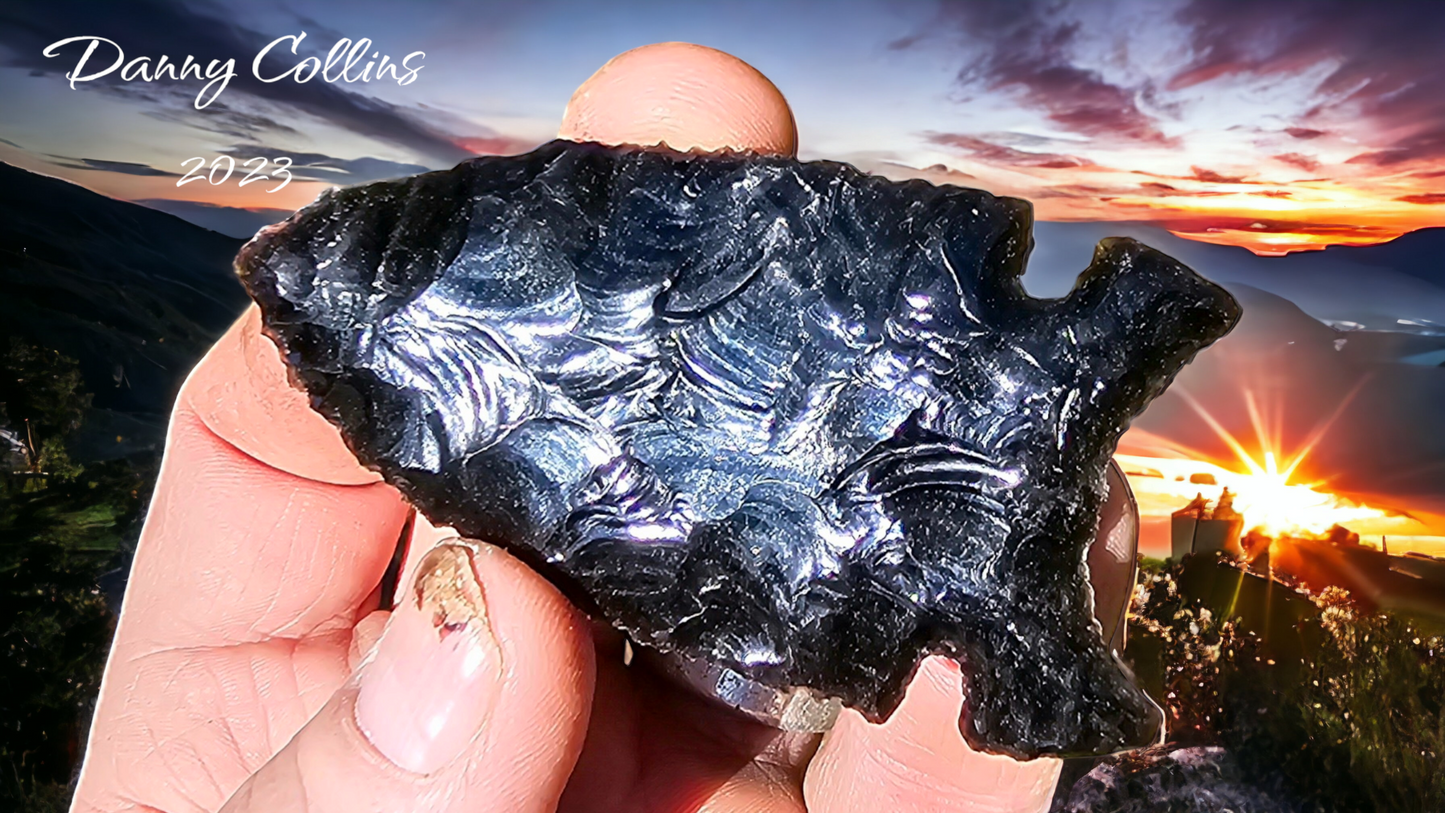 Obsidian Percussion Slabs, Flintknapping Slabs 5" Minimum order