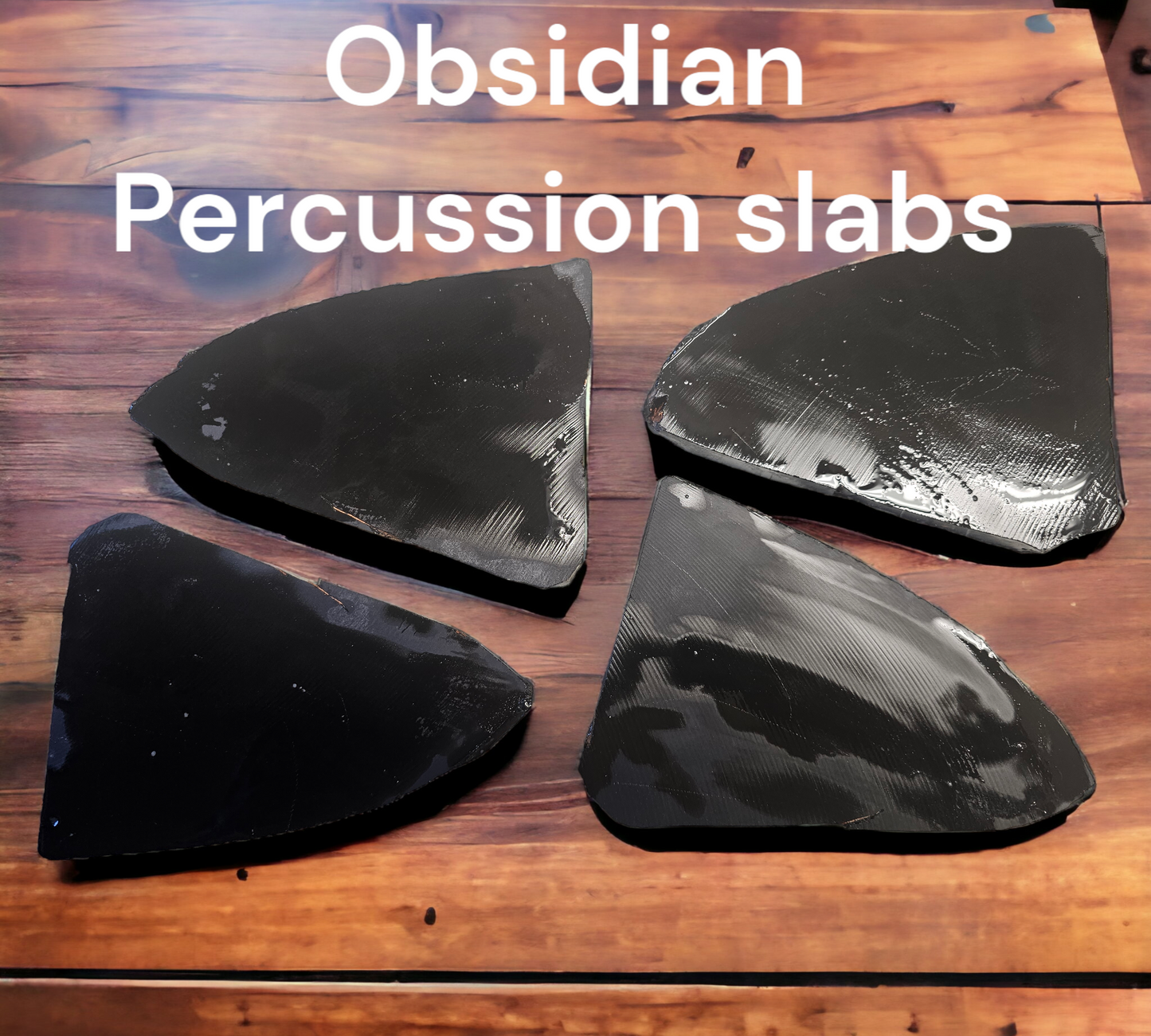 Obsidian Percussion Slabs, Flintknapping Slabs 5" Minimum order