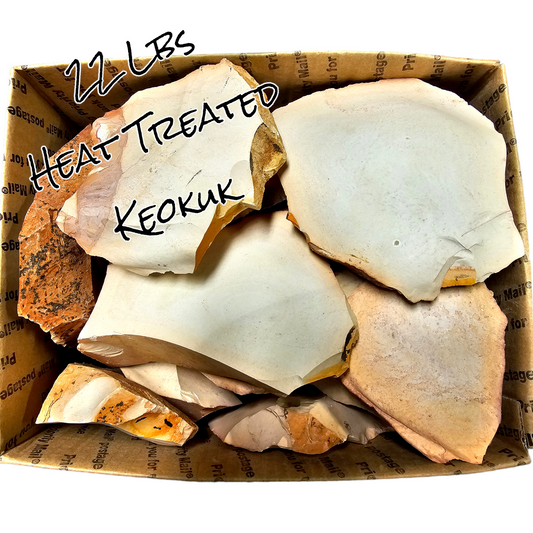 22 Pounds Heat treated Keokuk Flint, High Grade Flint, Flintknapping, Lapidary
