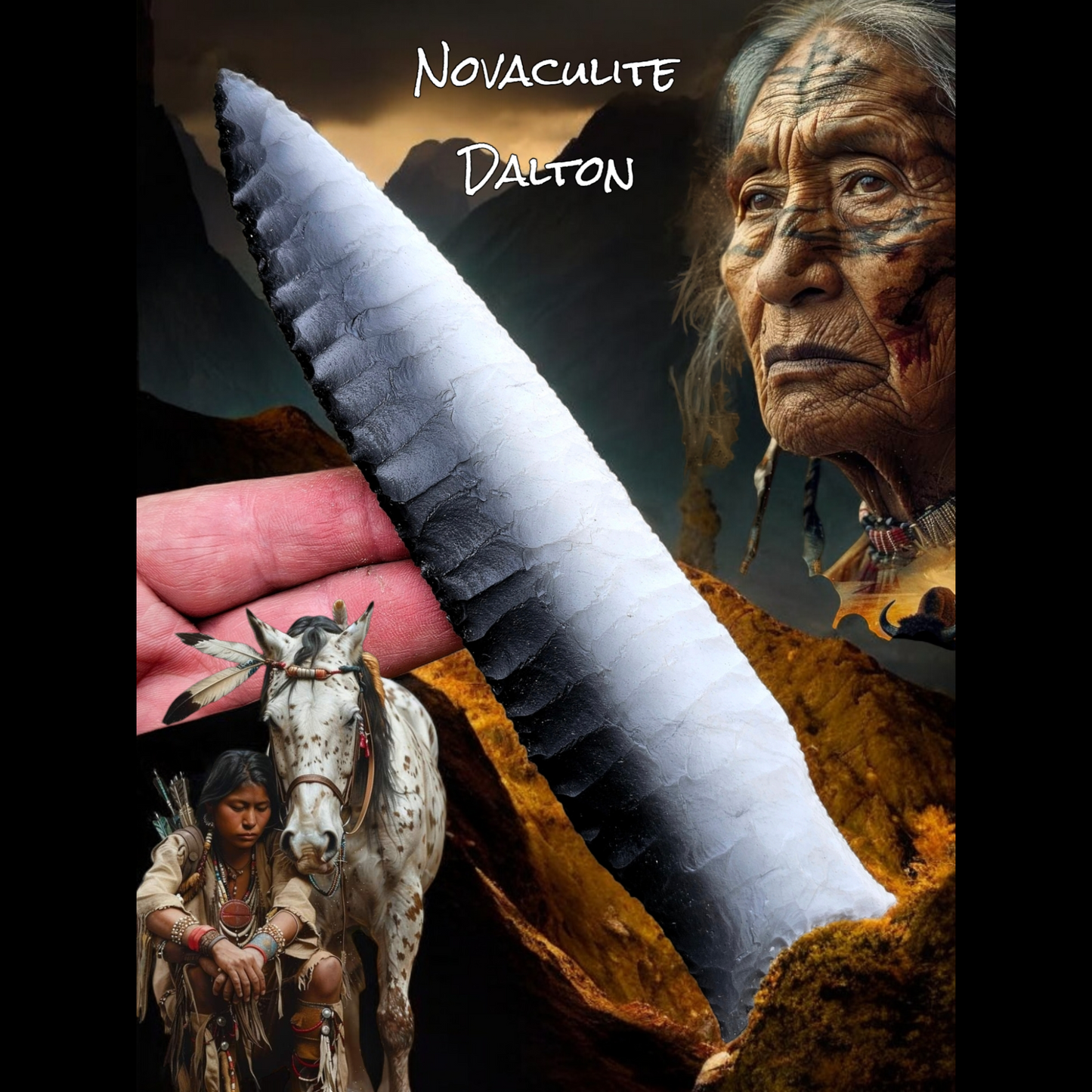 Page 1, Dagger Blade, Sloan Dalton, Holland, Hardin Performs,Flintknapping Slabs.