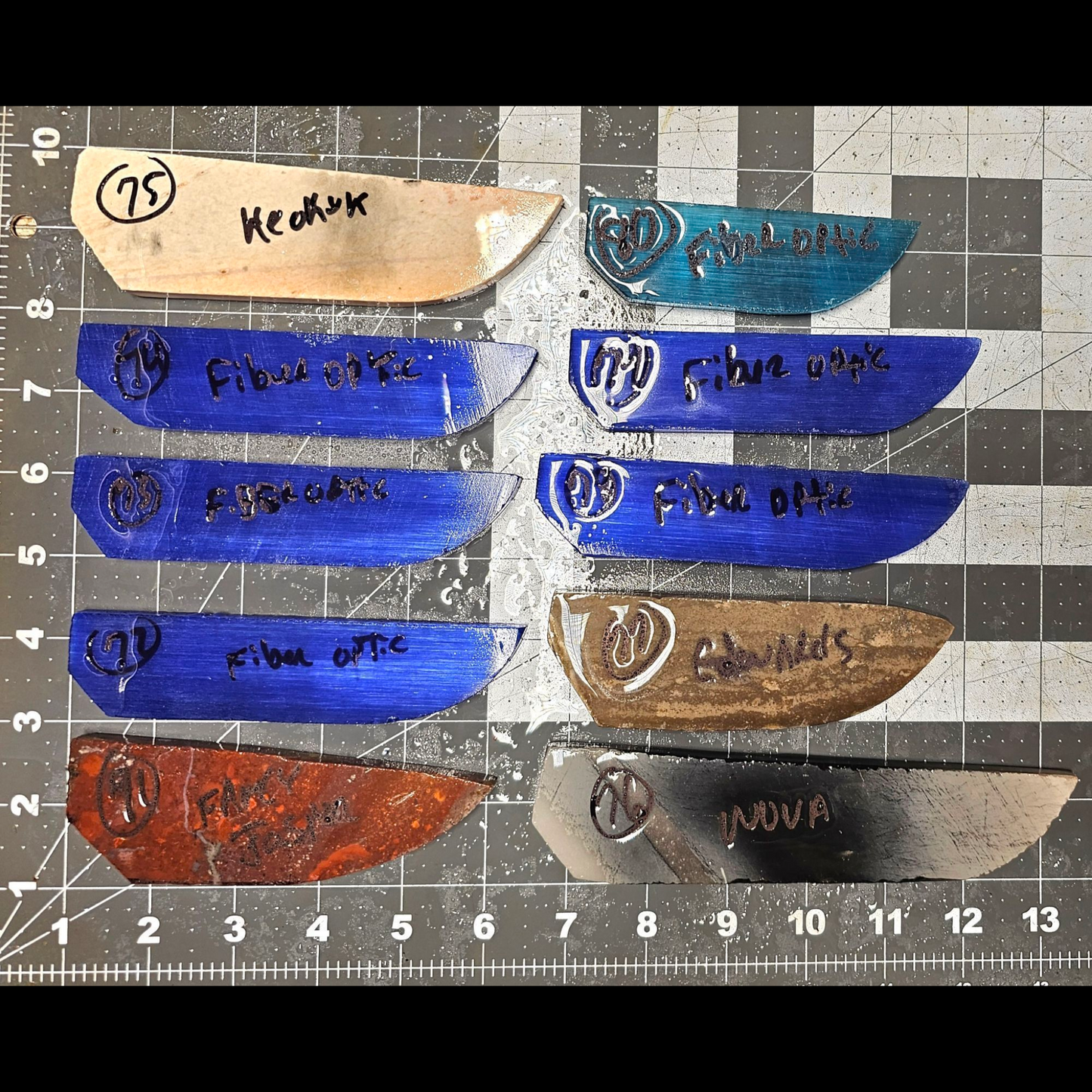 Page 8, Knife Blade Preforms,Flintknapping Slabs.