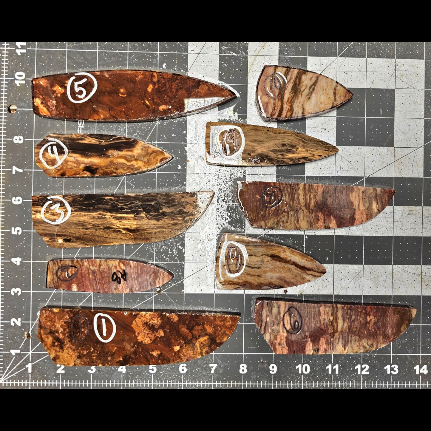 Page 1, Alibates Preforms,Flintknapping Slabs.