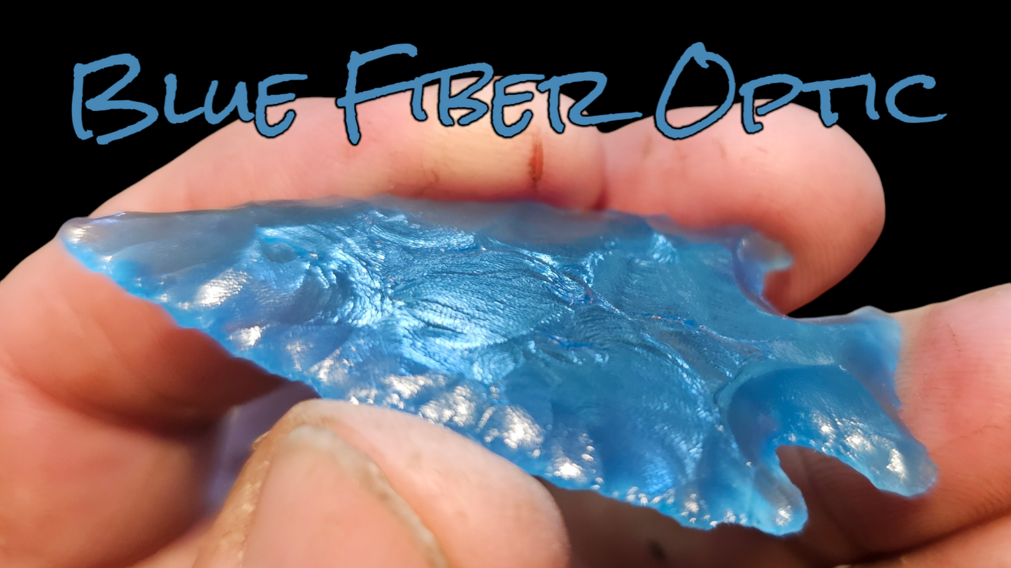 Page 1 Cobalt Blue Fiber Optic Glass Presure Preforms,Flintknapping Slabs.