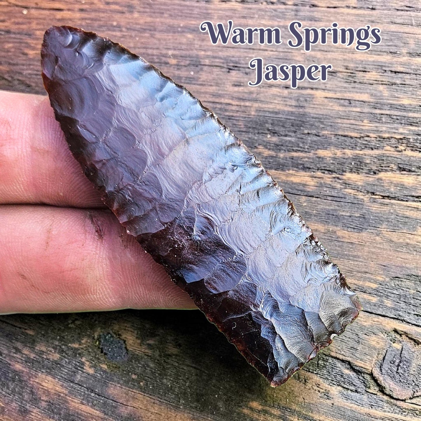 Paleo Arrowhead / Spear Point, Warm Springs Jasper Arrowhead