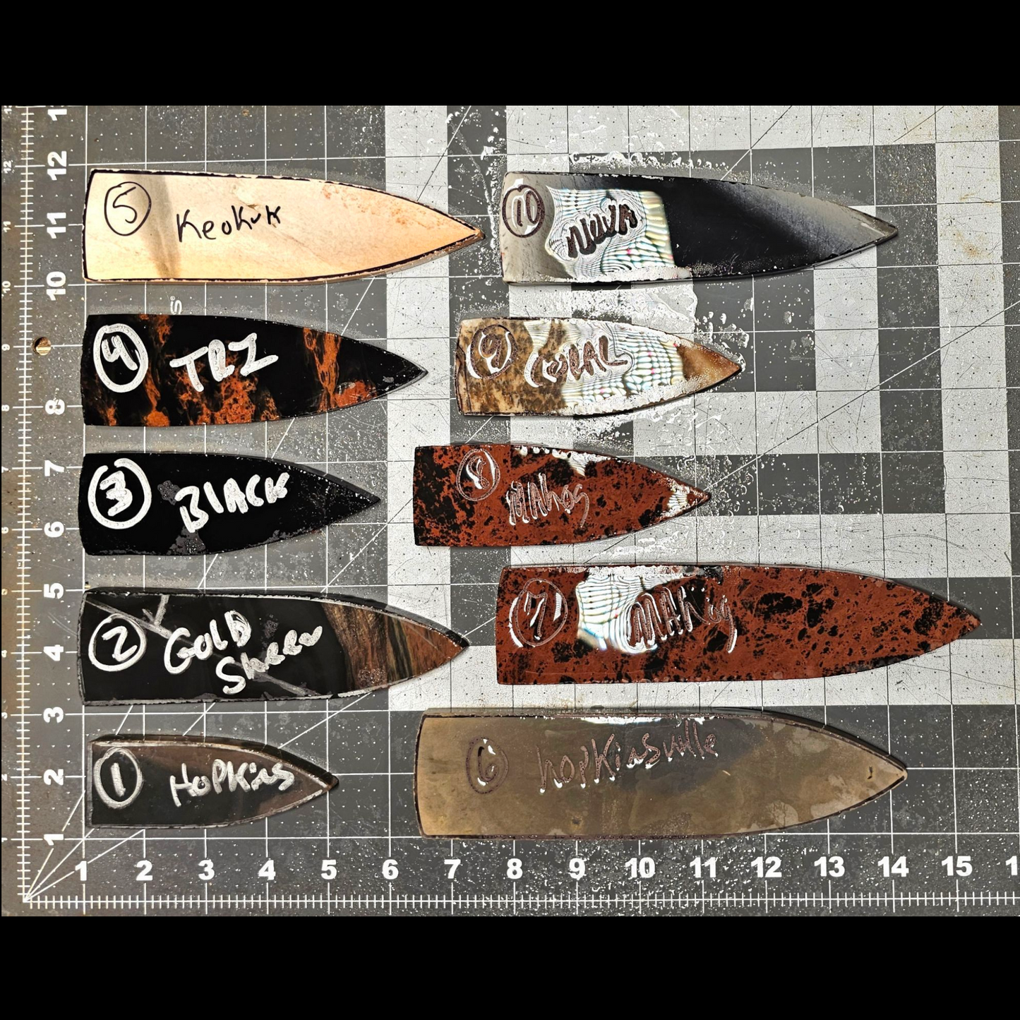 Page 1, Dagger Blade, Sloan Dalton, Holland, Hardin Performs,Flintknapping Slabs.