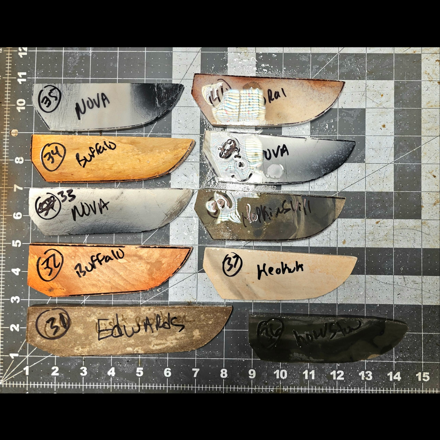 Page 4, Knife Blade Preforms,Flintknapping Slabs.