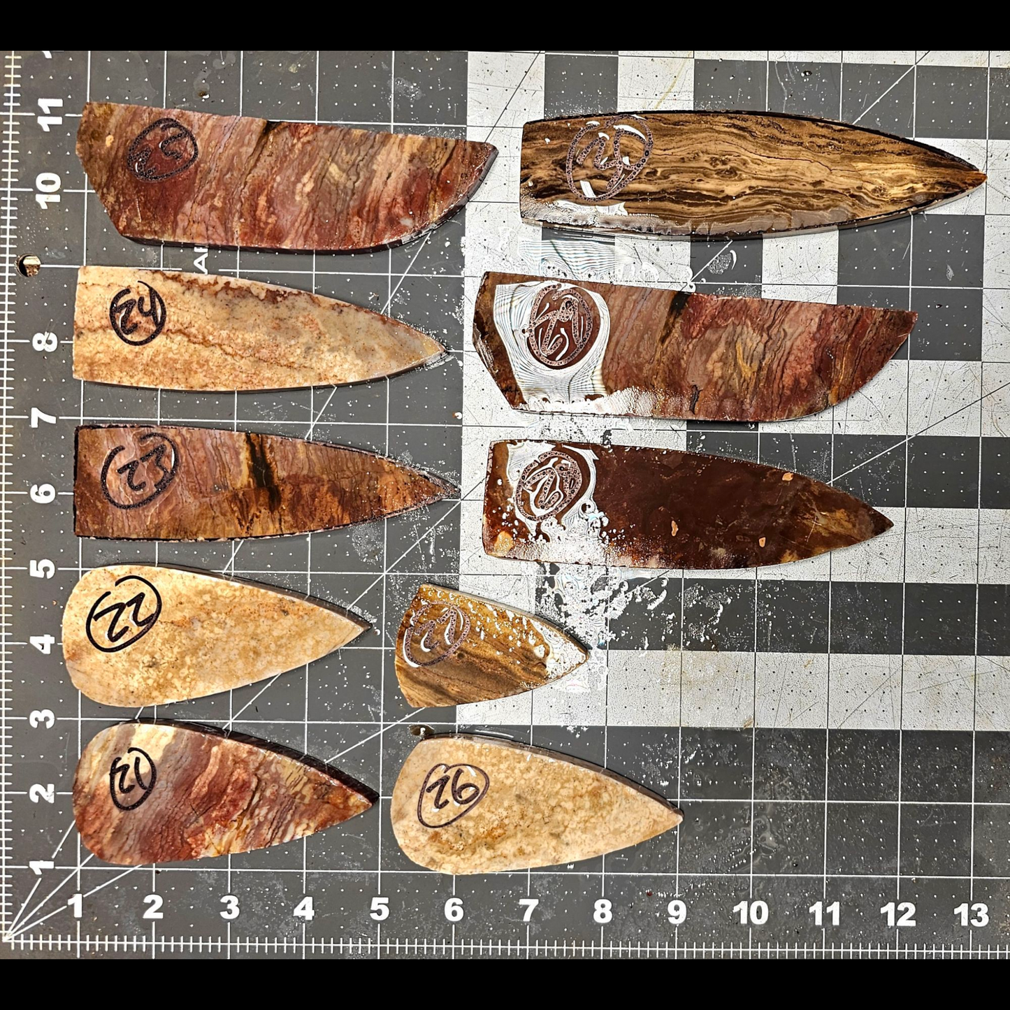 Page 3, Alibates Preforms,Flintknapping Slabs.