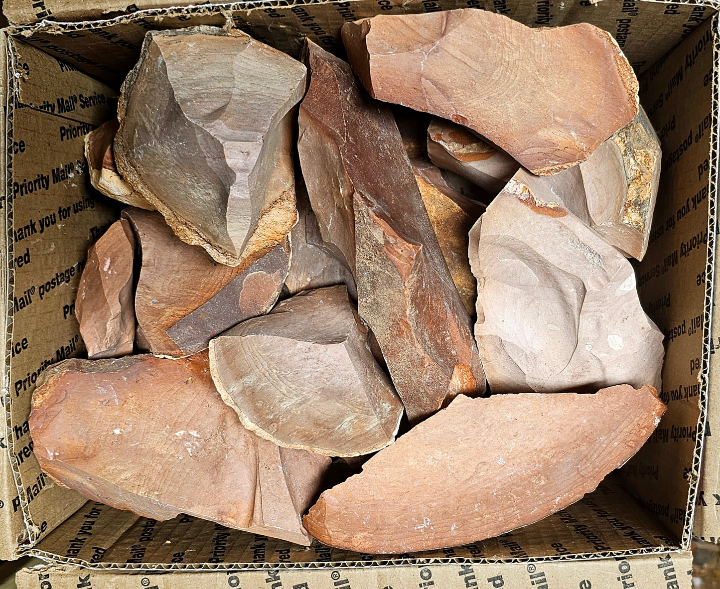 20+ Pounds Heat Treated Buffalo River Clunkers, High Grade Flint, Flintknapping, Lapidary