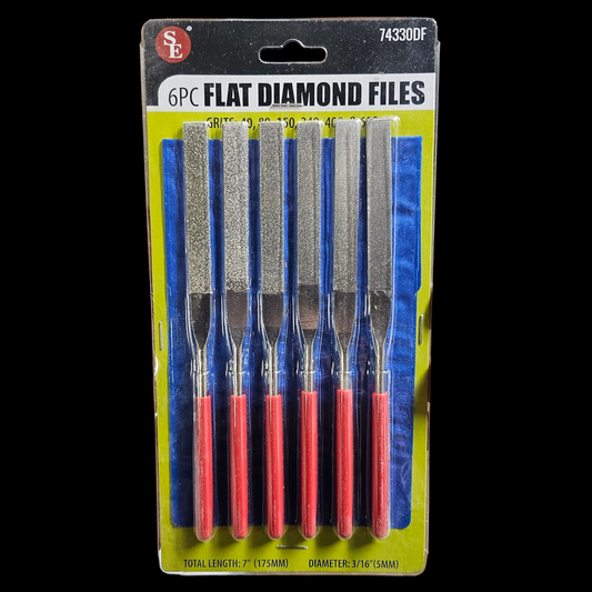 Flat Diamond Files, Assorted Grits