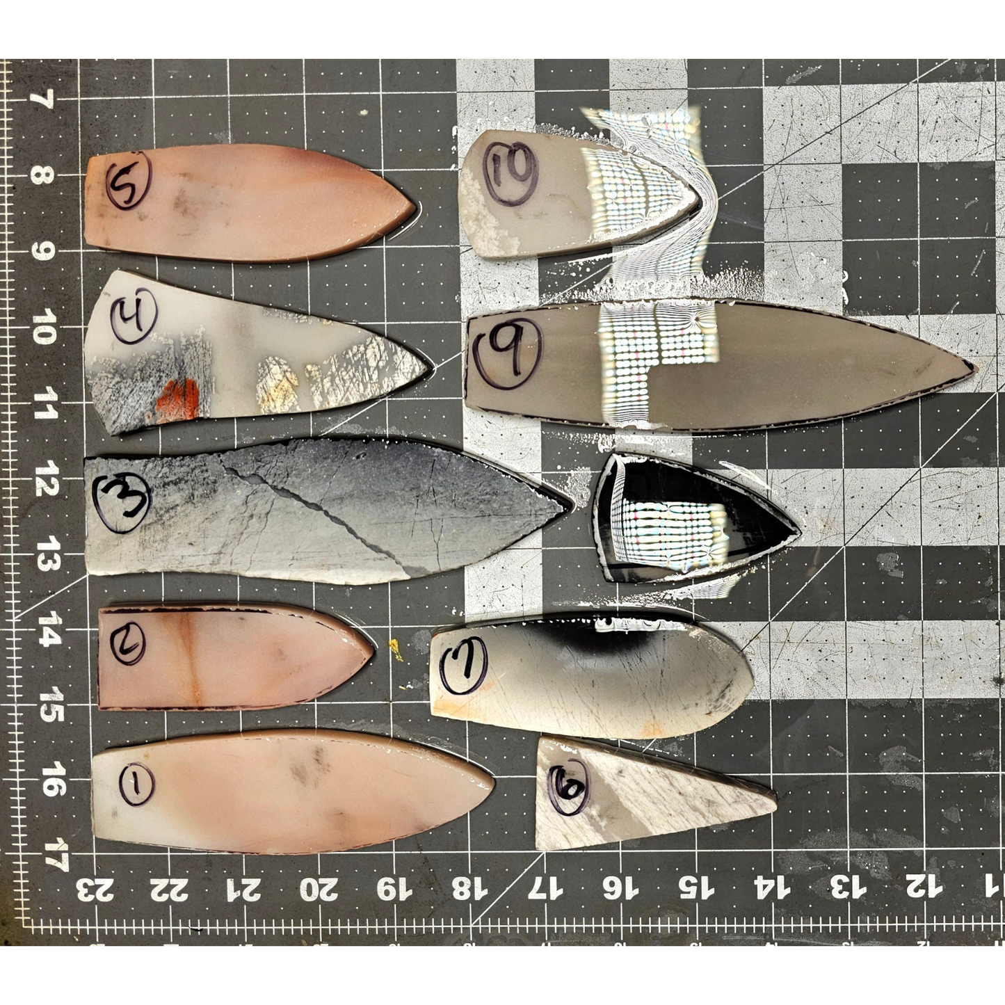 Page 1 Novaculite Preforms, Flintknapping Slabs.