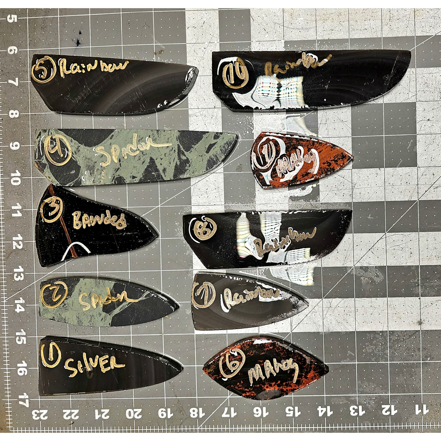 Page 1 Obsidian Preforms, Flintknapping Slabs.