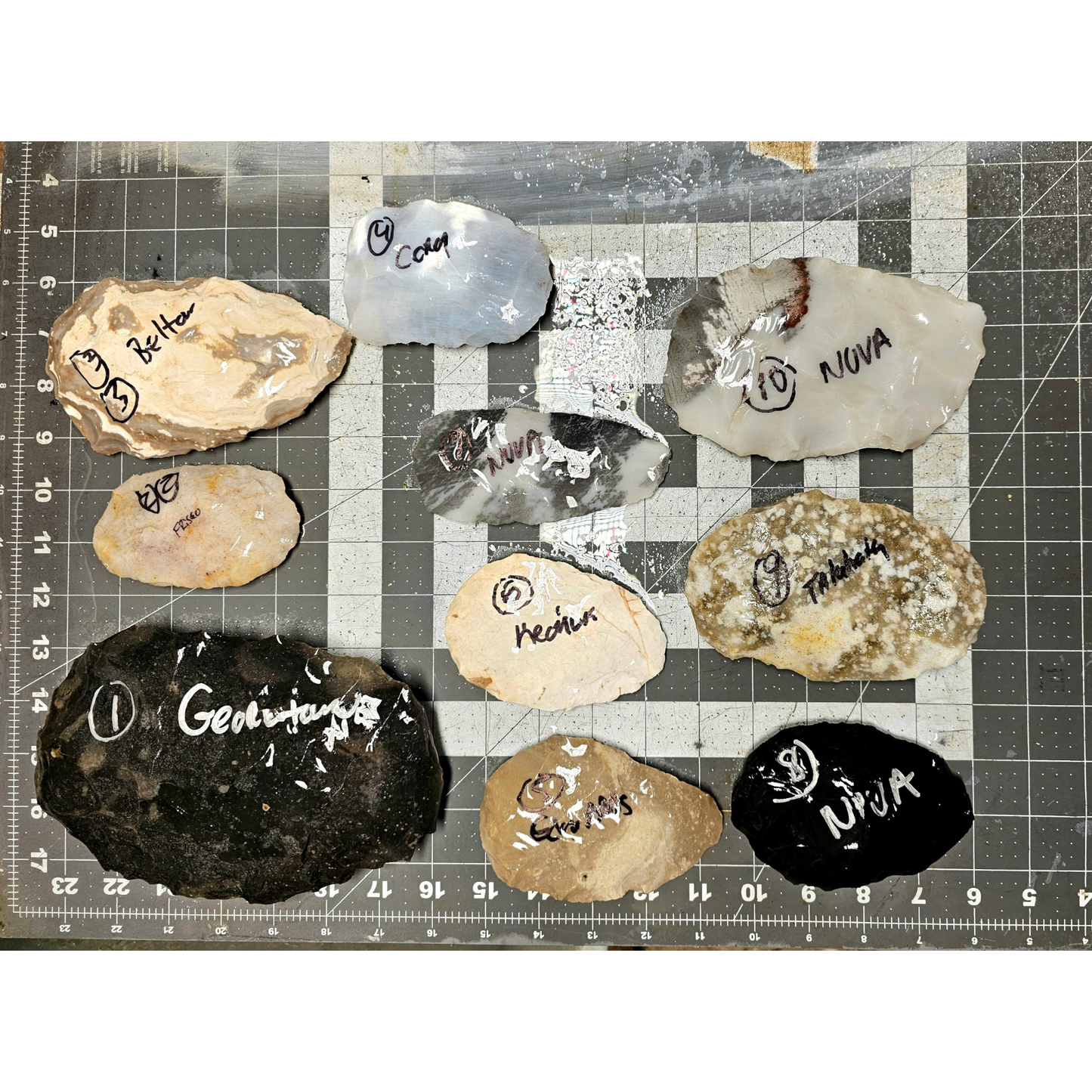 Page 1 Bifaces, Flintknapping Stone, Flint , Chert