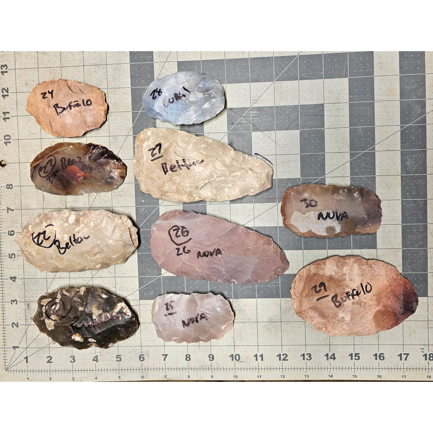 Page 3 Bifaces, Flintknapping Stone, Flint , Chert