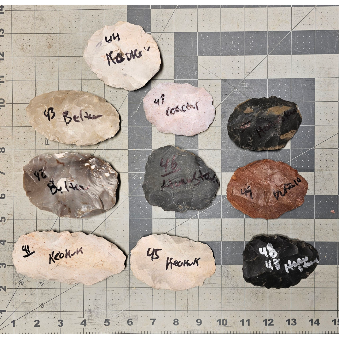 Page 5 Bifaces, Flintknapping Stone, Flint , Chert