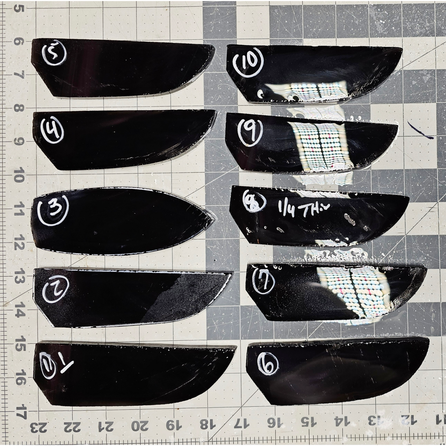 Page 1 Rainbow Obsidian Preforms, Flintknapping Slabs.