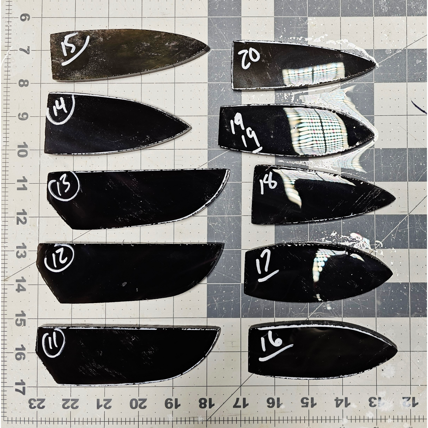 Page 2 Rainbow Obsidian Preforms, Flintknapping Slabs.