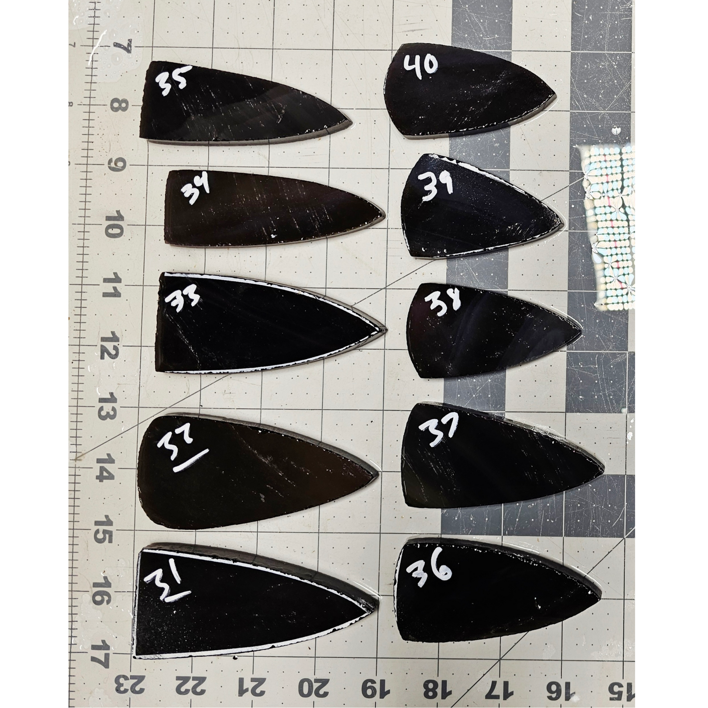 Page 4 Rainbow Obsidian Preforms, Flintknapping Slabs.