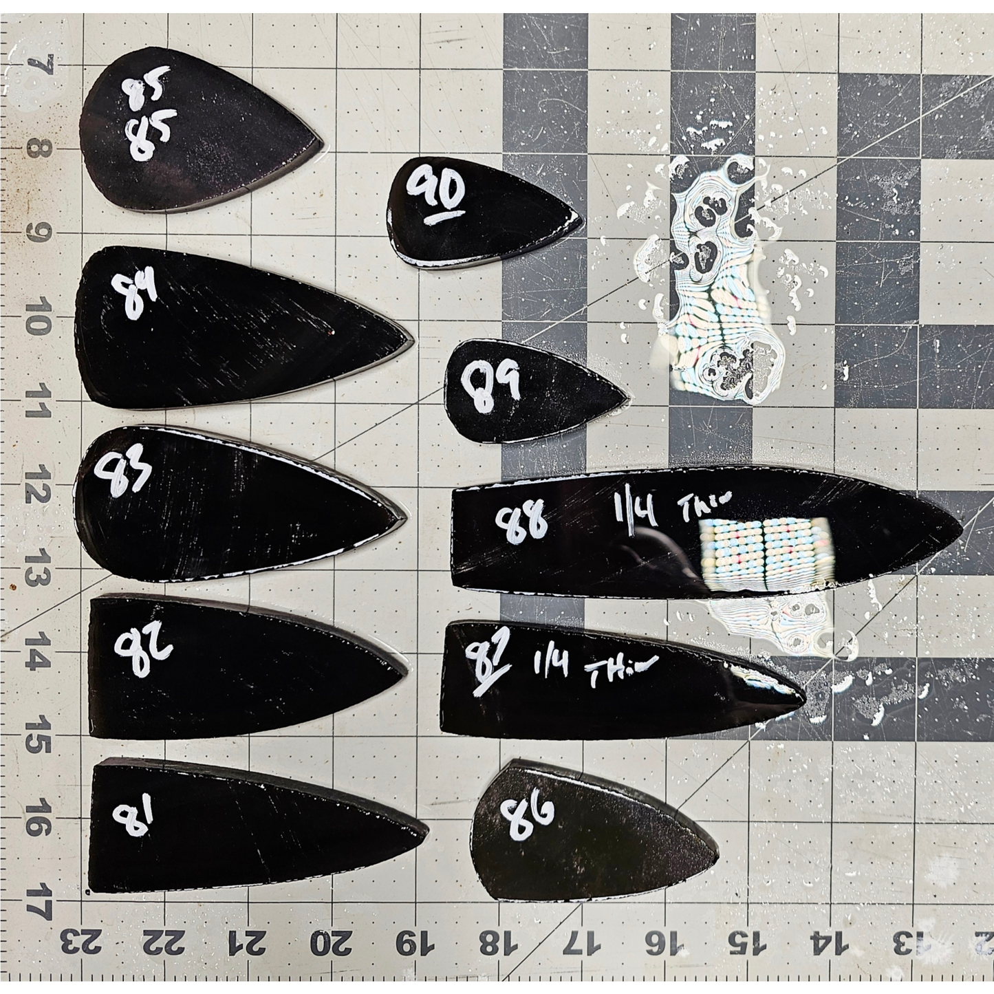 Page 9 Rainbow Obsidian Preforms, Flintknapping Slabs.