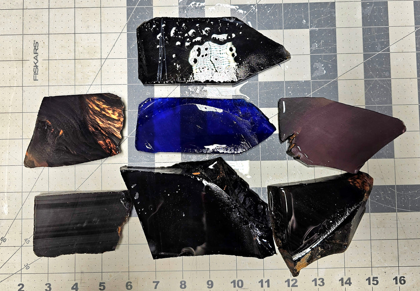 Box 3 Obsidian Percussion Slabs Mixed Obsidian Slabs