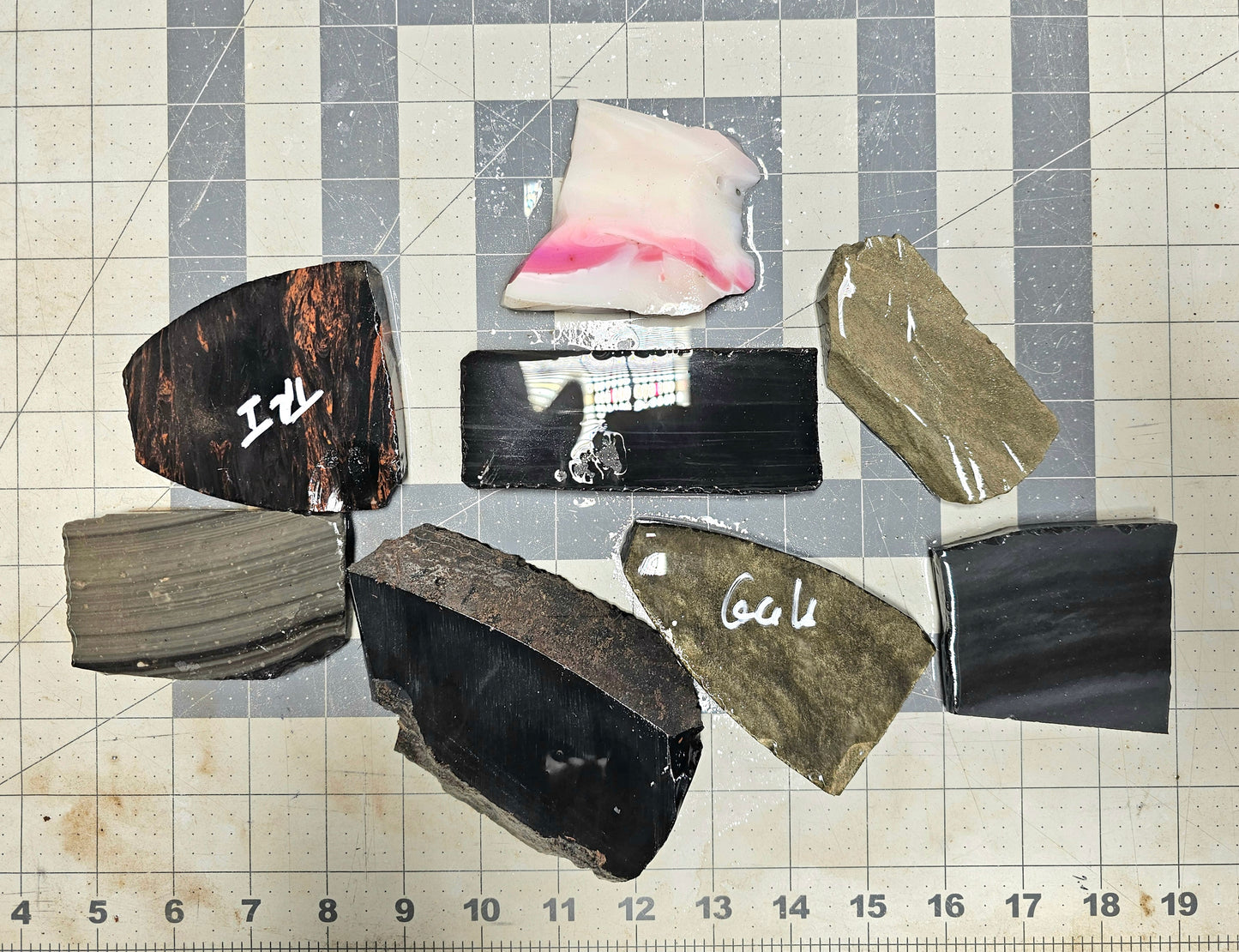 Box 5 Obsidian Percussion Slabs Mixed Obsidian Slabs