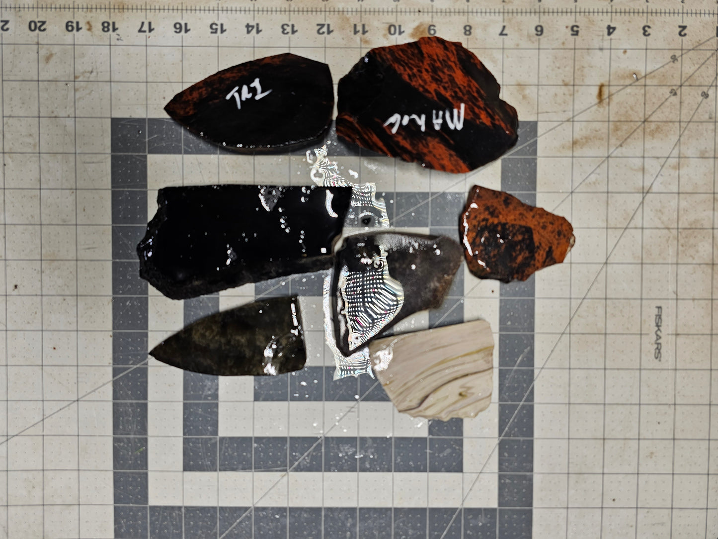 Box 7 Obsidian Percussion Slabs Mixed Obsidian Slabs