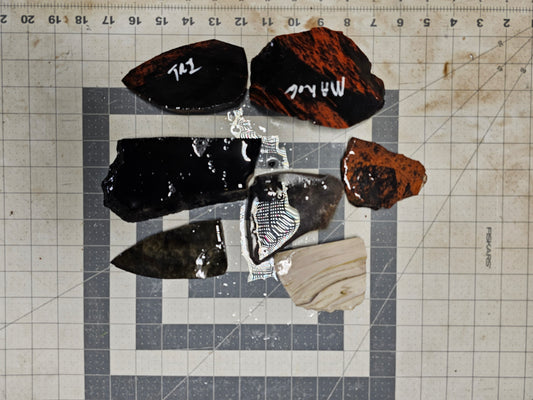 Box 7 Obsidian Percussion Slabs Mixed Obsidian Slabs