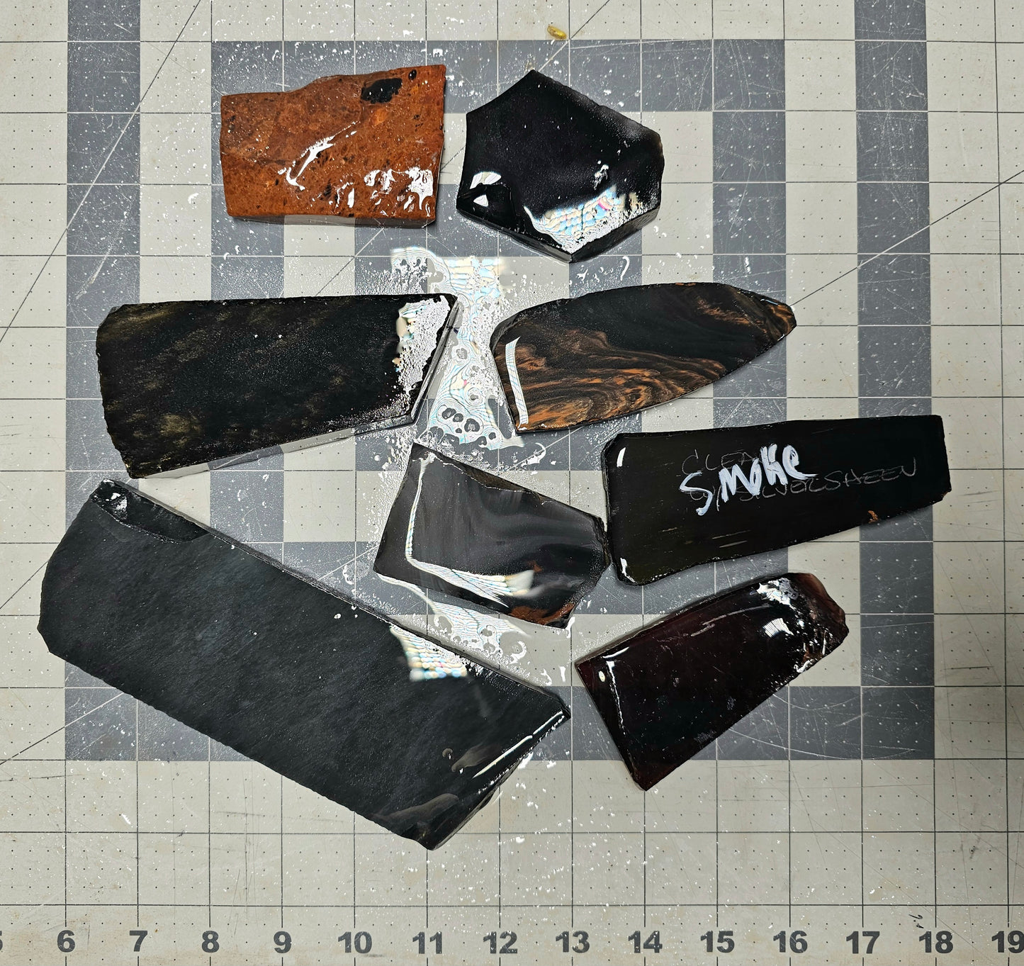 Box 12 Obsidian Percussion Slabs Mixed Obsidian Slabs