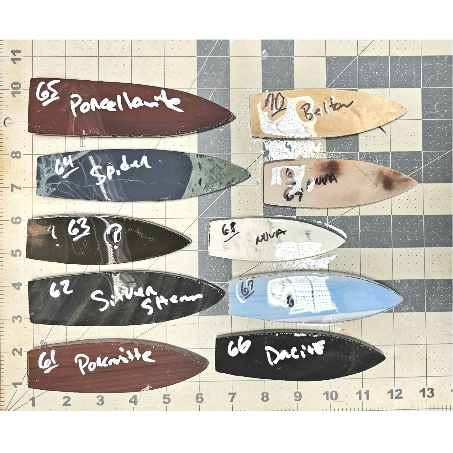 Page 7 Agate Basin Preforms,Flintknapping Slabs.