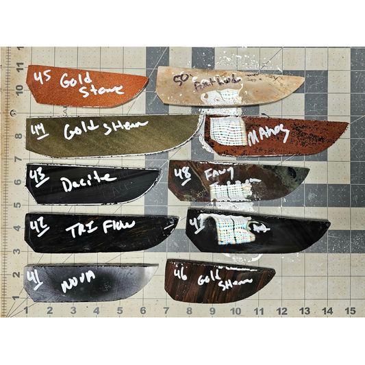 Page 5, Knife Blade Preforms,Flintknapping Slabs.