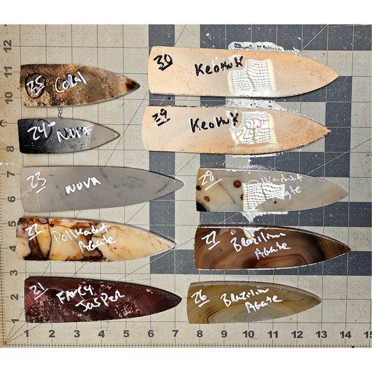 Page 3, Dagger Blade, Sloan Dalton, Dalton, Holland, Hardin Performs,Flintknapping Slabs.