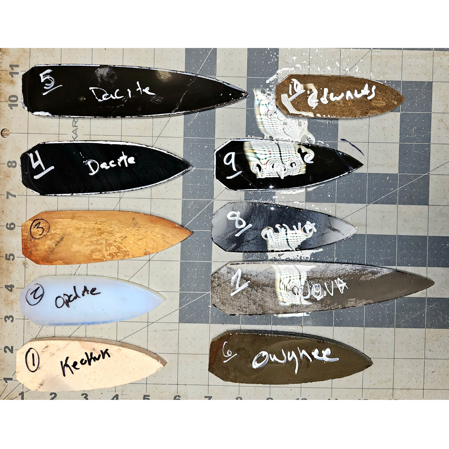 Page 1 Dovetail Preforms,Flintknapping Slabs.