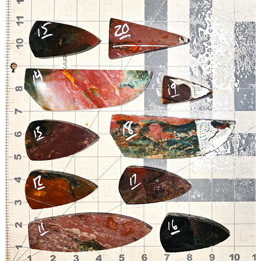 Page 2, Fancy Jasper Preforms,Flintknapping Slabs.