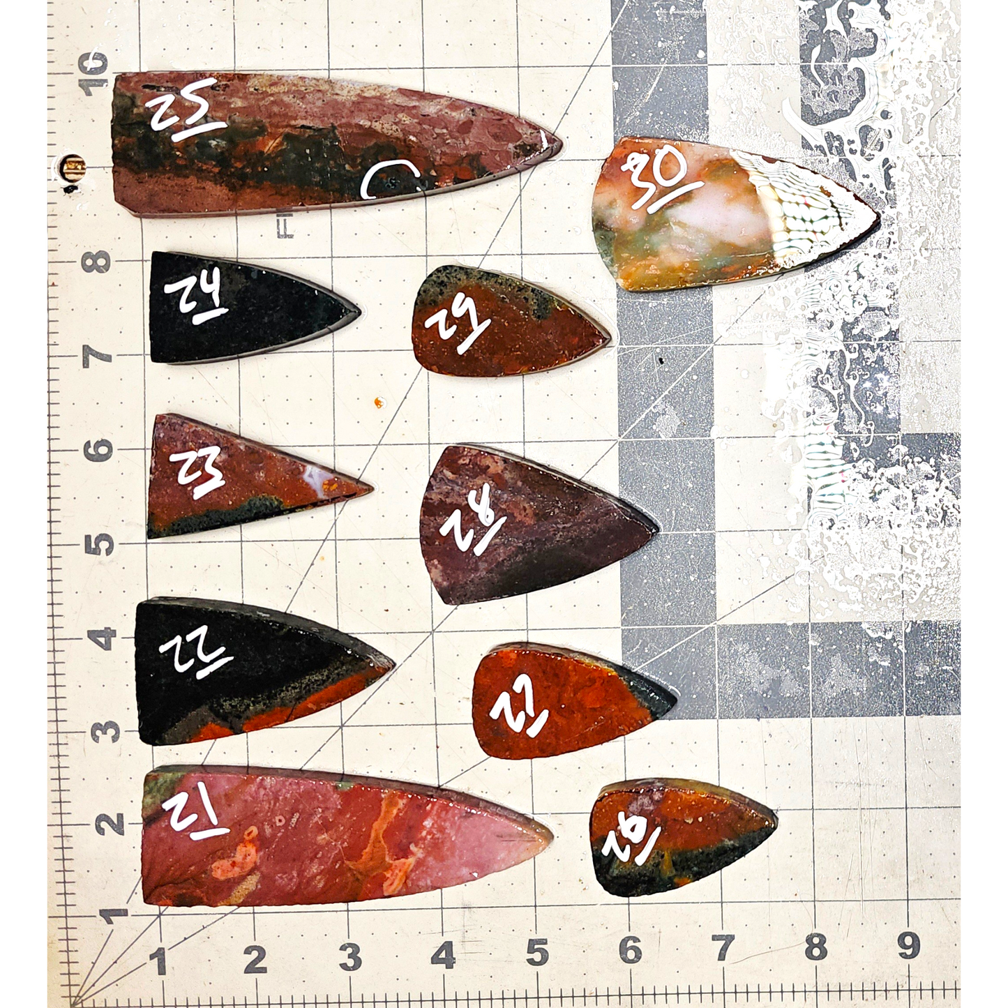 Page 3, Fancy Jasper Preforms,Flintknapping Slabs.