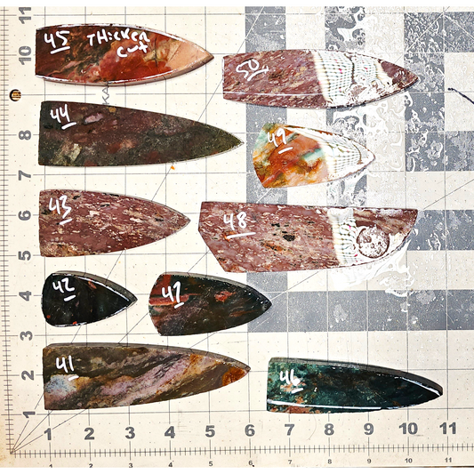 Page 5, Fancy Jasper Preforms,Flintknapping Slabs.