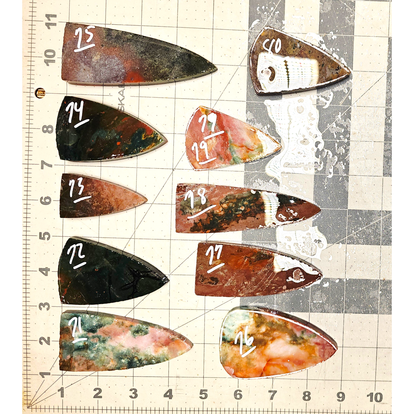 Page 8, Fancy Jasper Preforms,Flintknapping Slabs.