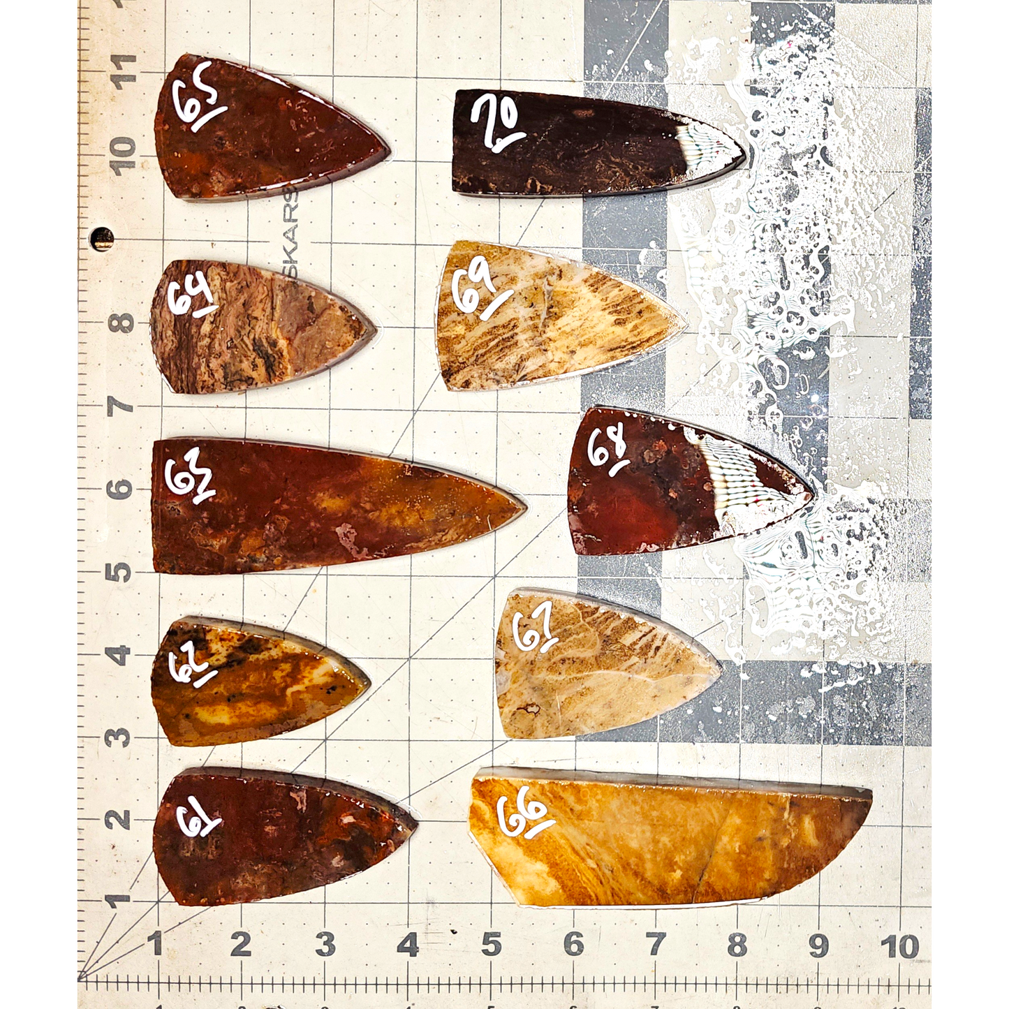 Page 7, Alibates Preforms,Flintknapping Slabs.