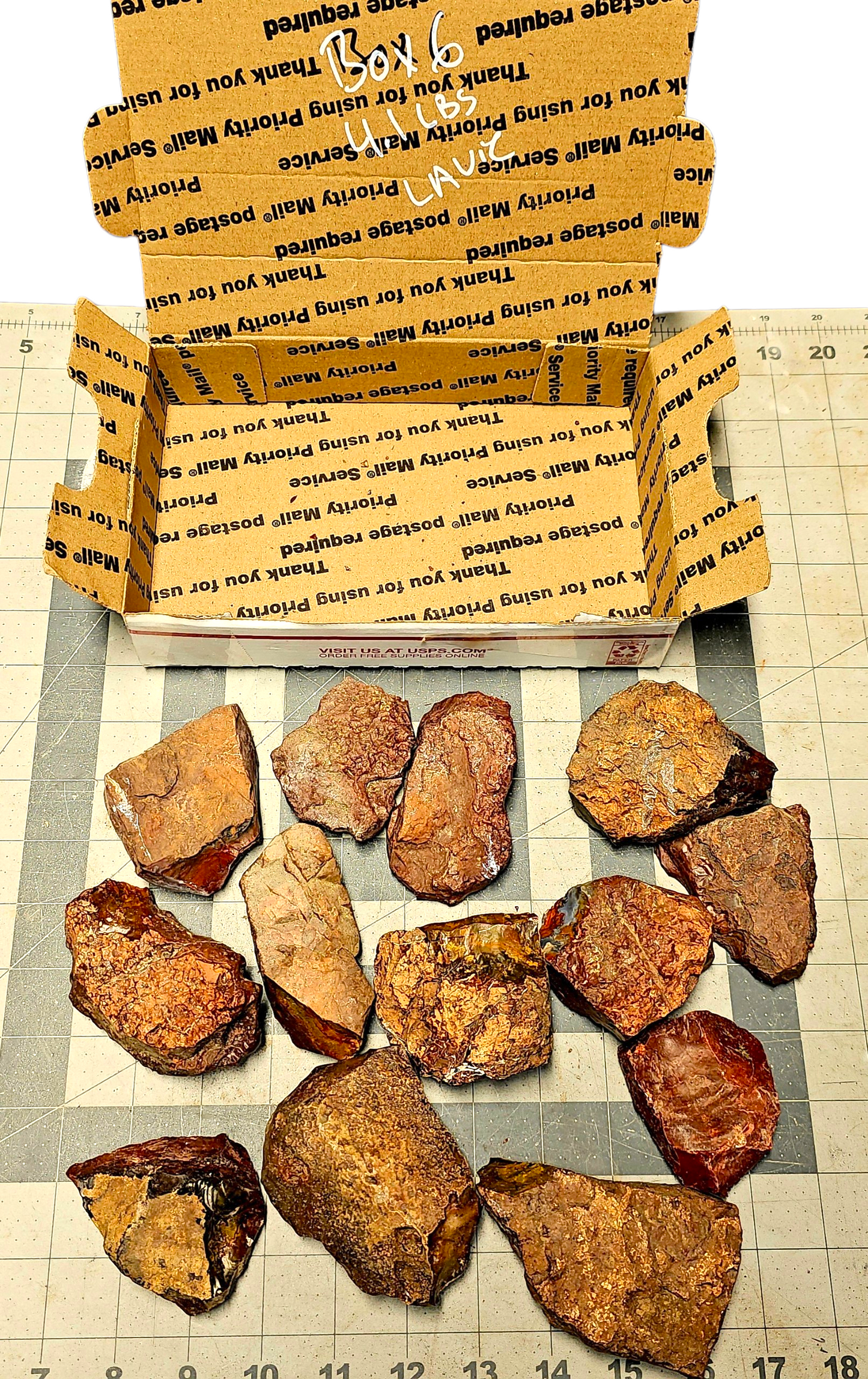 4.1 LBS Of Lavic Jasper, Box 6