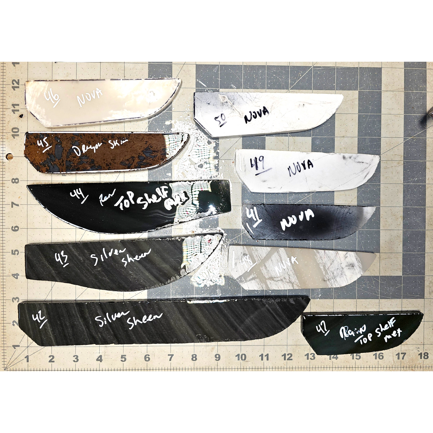 Page 5, Knife Blade Preforms,Flintknapping Slabs.