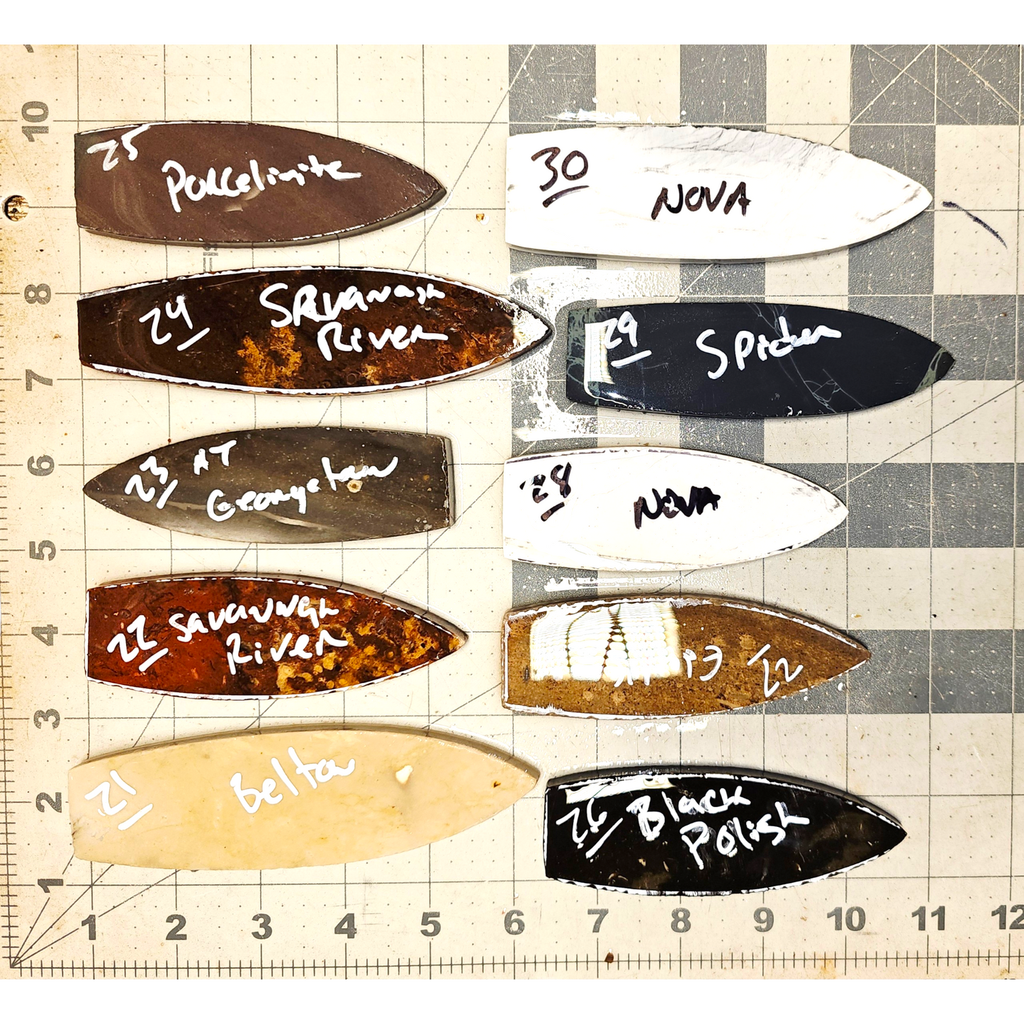 Page 3 Agate Basin,  Beaver Lake Preforms,Flintknapping Slabs.