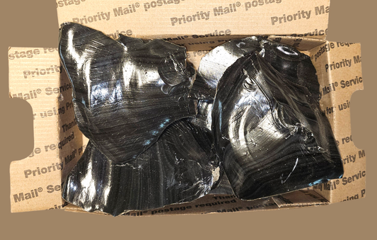 3+ Lbs of Silver Sheen Obsidian Spalls & Nodules