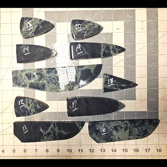 Page 2 Spiderweb Preforms, Spiderweb Obsidian Flintknapping Slabs.