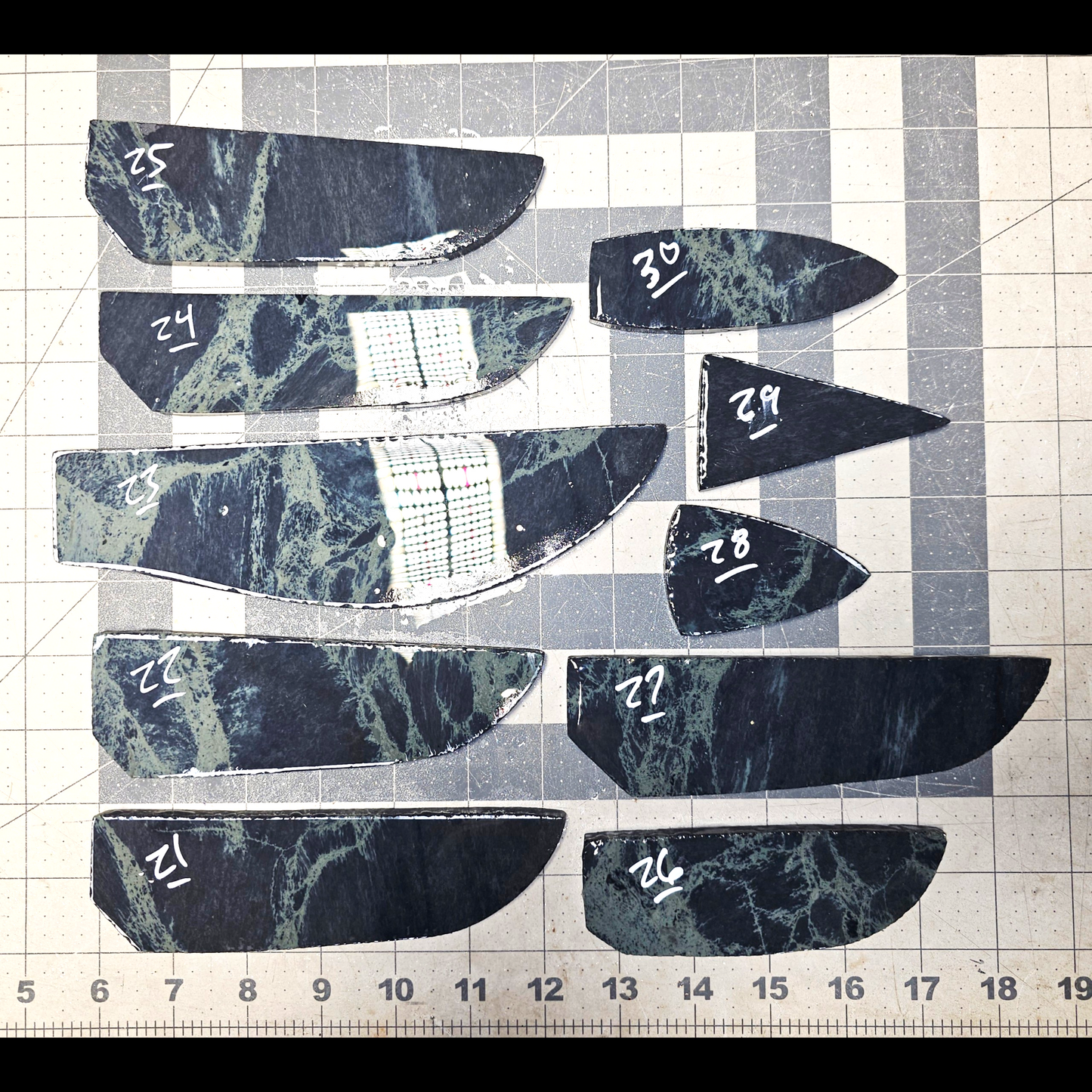 Page 3 Spiderweb Preforms, Spiderweb Obsidian Flintknapping Slabs.