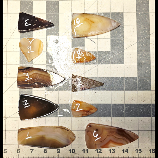 Page 1, Brazilian Agate Preforms,Flintknapping Slabs.