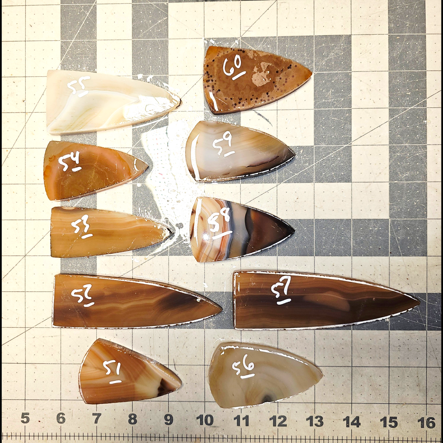 Page 6, Brazilian Agate Preforms,Flintknapping Slabs.